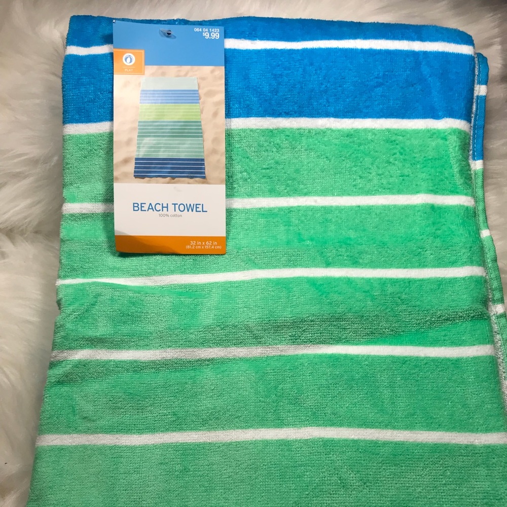 😎NWT 3 Large Cotton Soft Colorful Beach Towels